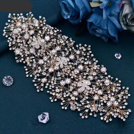 Elegant rhinestone bridal tiara and headdress for wedding hair accessories