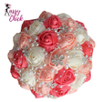 Rhinestones Ivory Ribbon Brooch Bridal Bouquets Sassy Chick Logo