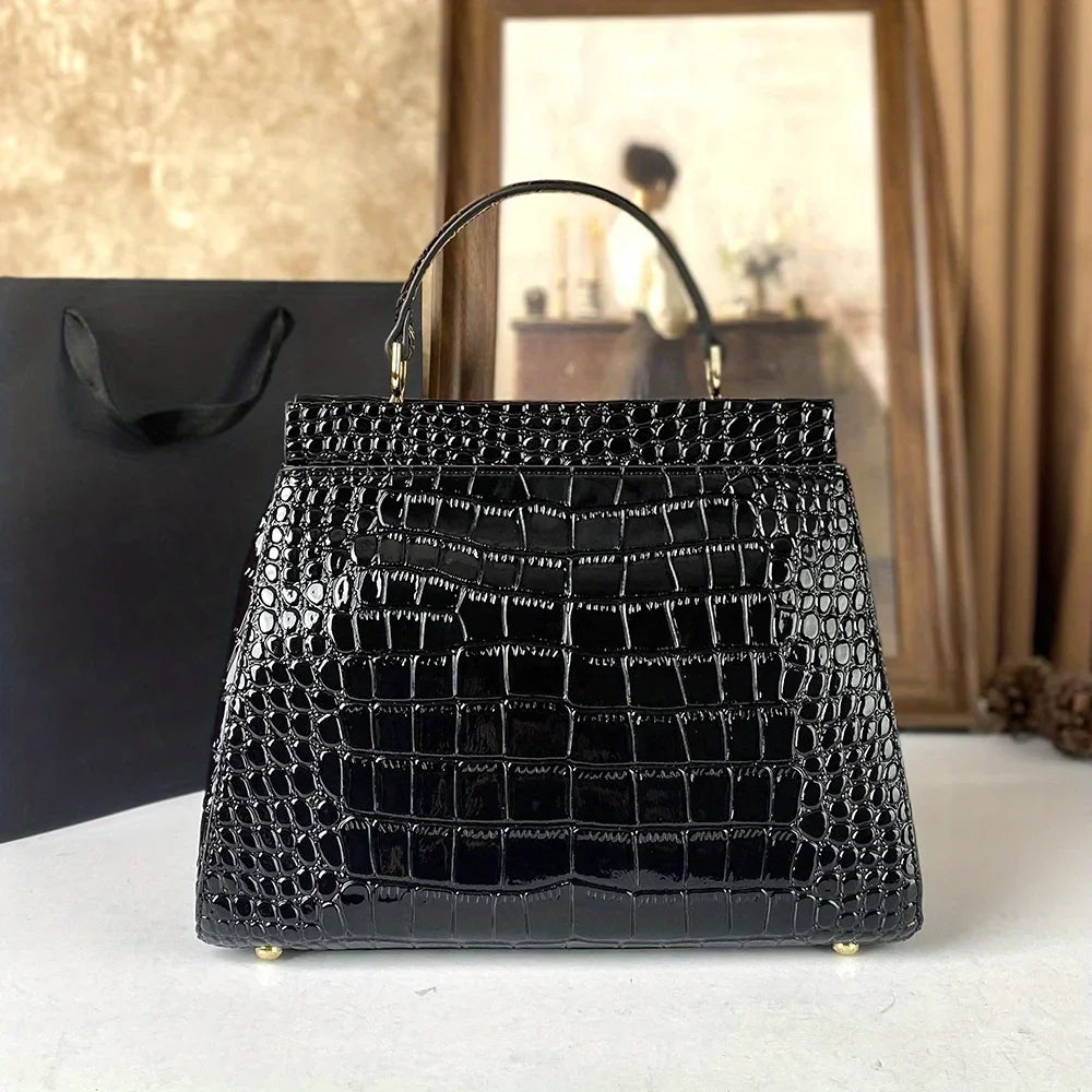 Back View of Rhinestones Large Capacity Socialite Crossbody Bag