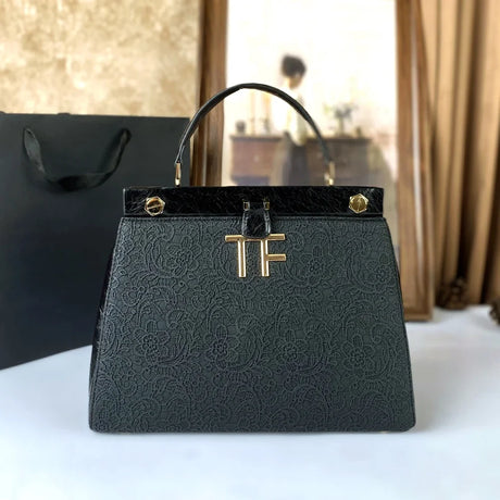 Black Rhinestones Large Capacity Socialite Crossbody Bag