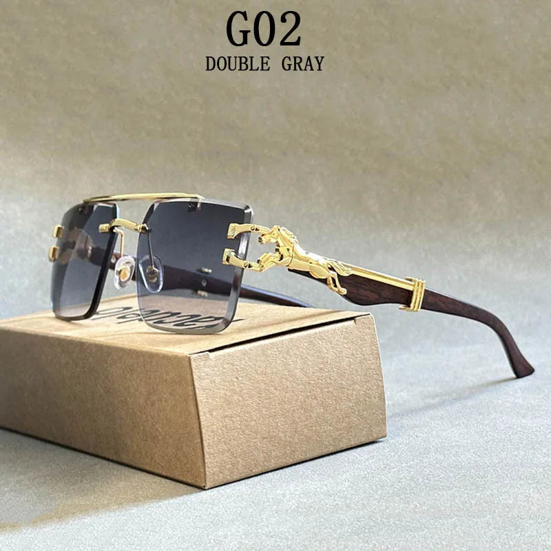 gray gold sunglasses