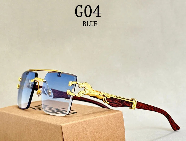 blue gold sunglasses