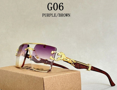 purple brown sunglasses