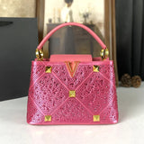 Pink Rivet Water Diamond Style Handbag