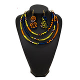 Multicolor Rope Necklace Fabric Jewelry Set