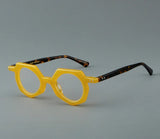 Round Acetate Small Size Rivet Eyewear yellow