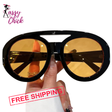 Round Goggle Gradient Sun Glasses Sassy Chick Logo