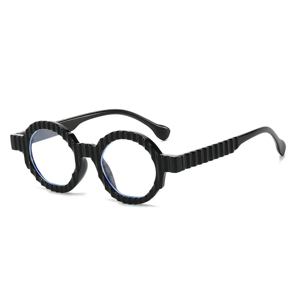 Round Retro Casual Reading Presbyopia Eyeglasses black