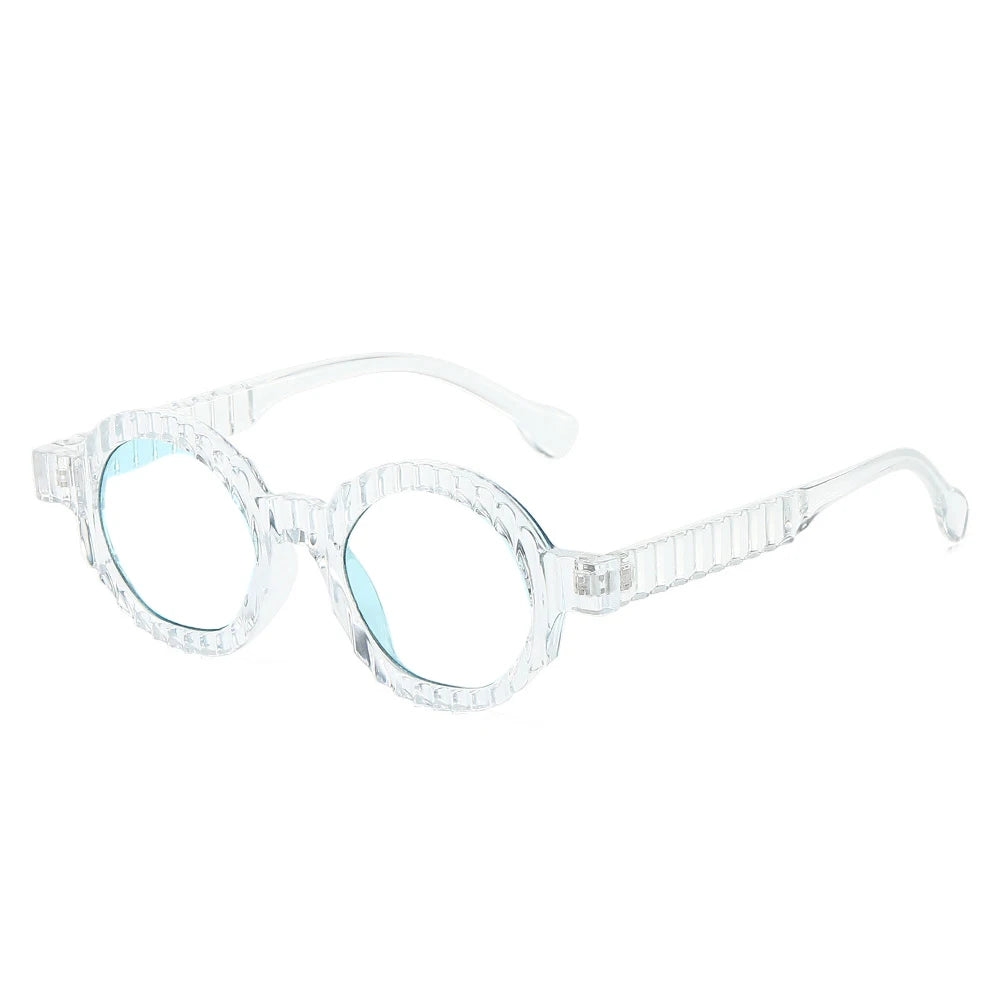 Round Retro Casual Reading Presbyopia Eyeglasses transparent