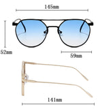 Size of Round Steampunk Heavy Metal Sunglasses