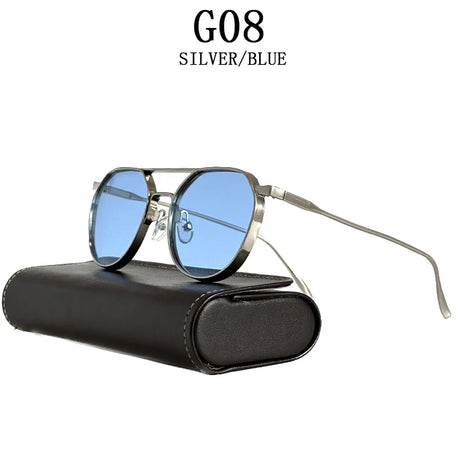 Round Steampunk Heavy Metal Sunglasses