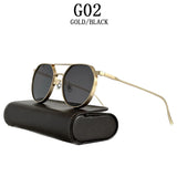 Round Steampunk Heavy Metal Sunglasses