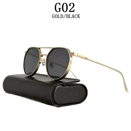 Round Steampunk Heavy Metal Sunglasses