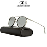Round Steampunk Heavy Metal Sunglasses