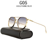 Round Steampunk Heavy Metal Sunglasses
