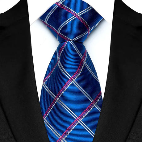 Royal Blue Color Paisley 8cm Jacquard Luxury Necktie