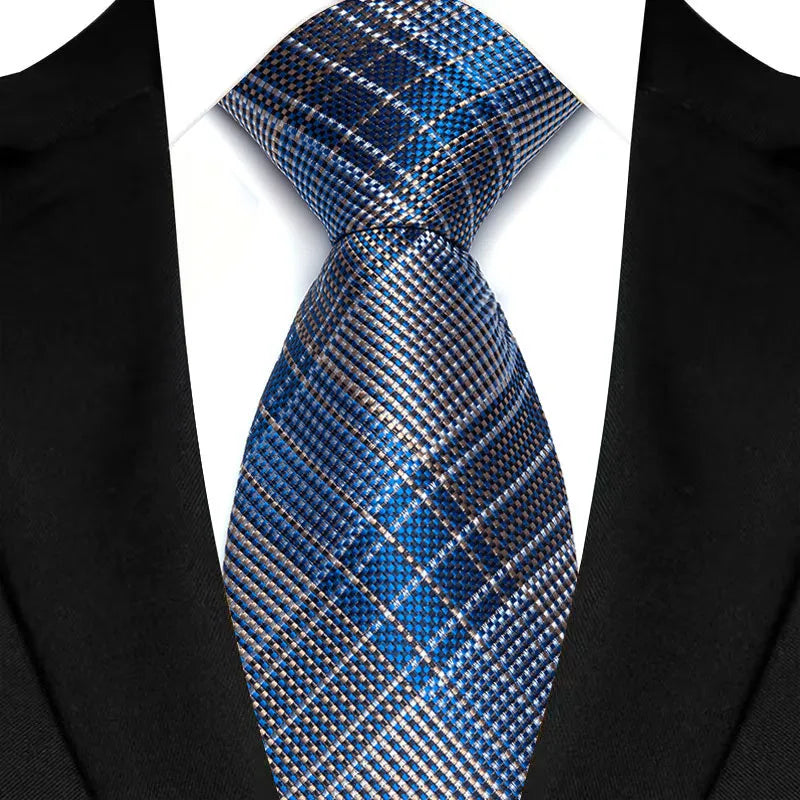 Royal Blue Color Paisley 8cm Jacquard Luxury Necktie