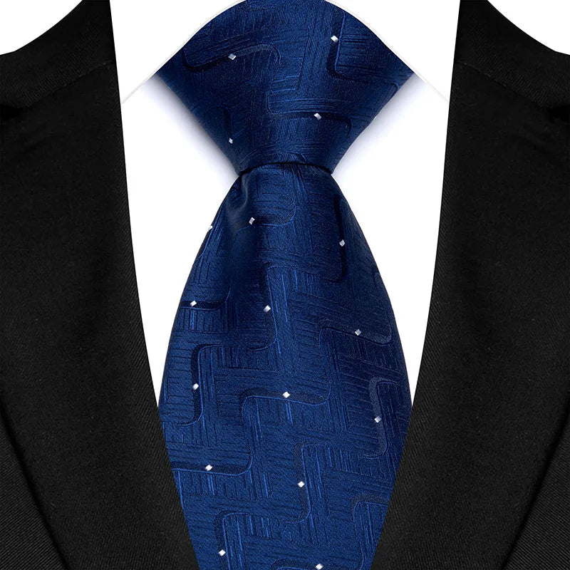 Royal Blue Color Paisley 8cm Jacquard Luxury Necktie