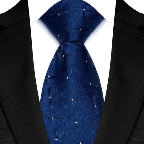 Royal Blue Color Paisley 8cm Jacquard Luxury Necktie