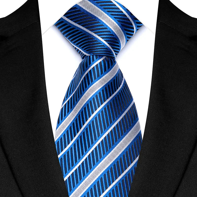 Royal Blue Color Paisley 8cm Jacquard Luxury Necktie