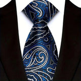 Royal Blue Color Paisley 8cm Jacquard Luxury Necktie