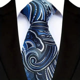 Royal Blue Color Paisley 8cm Jacquard Luxury Necktie
