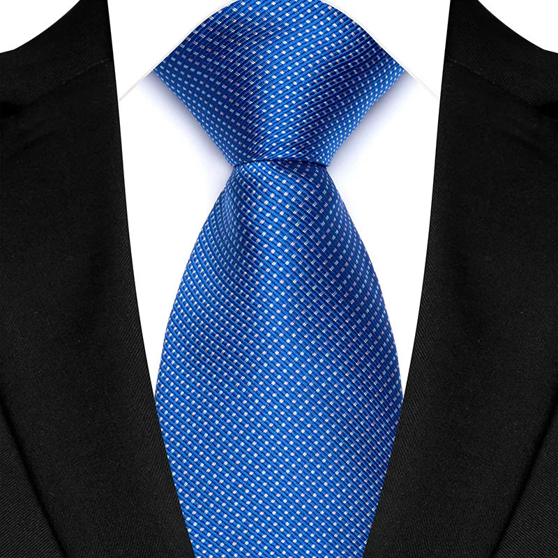 Royal Blue Color Paisley 8cm Jacquard Luxury Necktie
