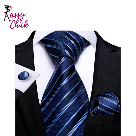 Royal Blue Suits Silk Necktie Sassy Chick Logo