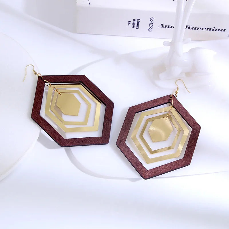 Retro Big Rhombic Earring