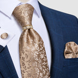 Blue Gold Paisley Tie Set