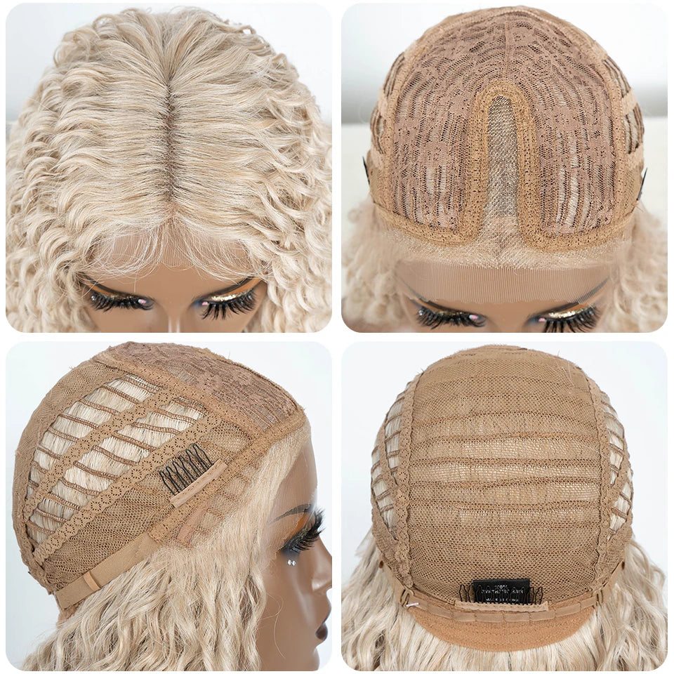 Cap of 30 Inch Noble Hair Long Wavy Synthetic Lace Wig