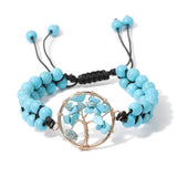 Tree Of Life Stone Braided Bracelet