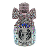 Champagne Bottle Rhinestones Clutch Purse Evening Bag