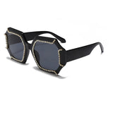 Rhinestone Oversized Square Sunglasses