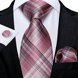 Plaid Classic 8cm Business Pocket Square Cufflinks