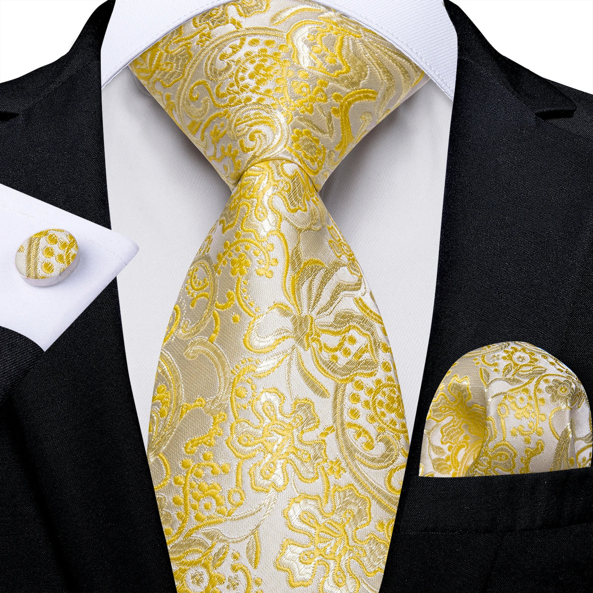 Plaid Classic 8cm Business Pocket Square Cufflinks