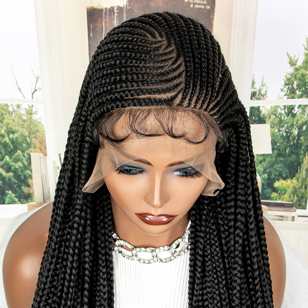 Afro Braided Synthetic Hair Wig