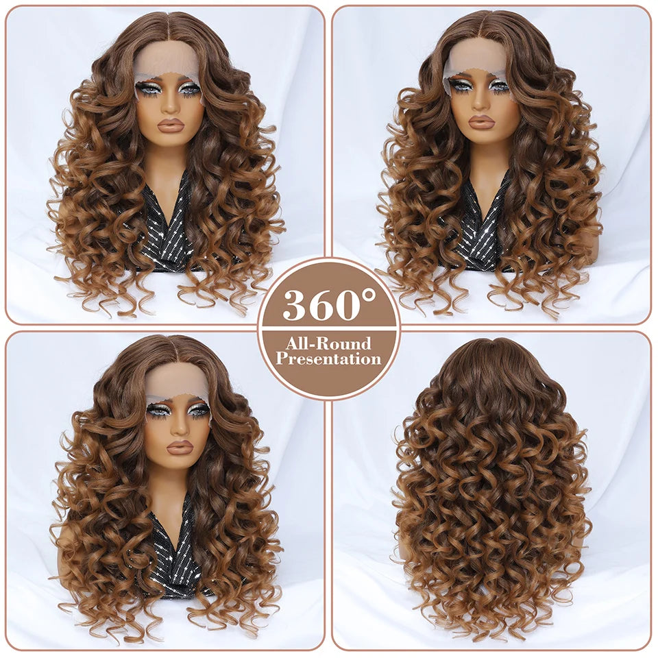 HD Curly Pre Plucked 13X5X1 Latisha Synthetic Wigs