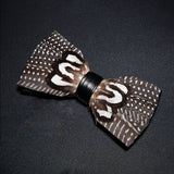 Brown Fashion Handmade Feather Bowtie Suit Accessories