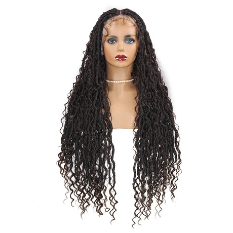 Synthetic Wine Red Braided Wig