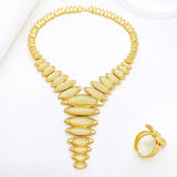 Gold Plated Two-Tone Necklace Set