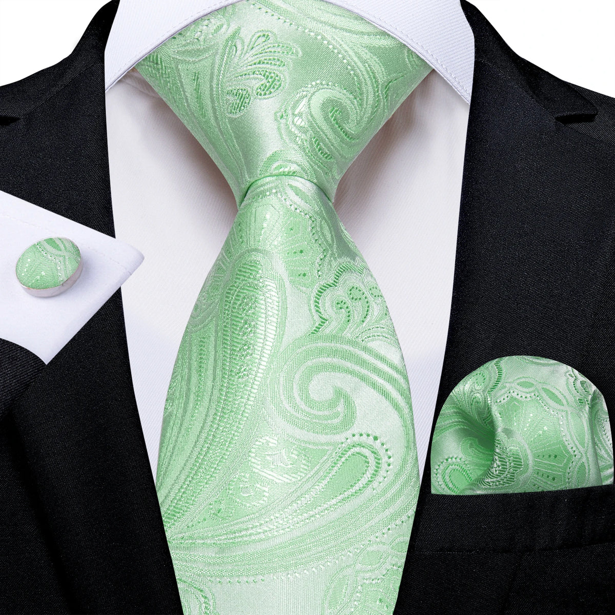 Plaid Classic 8cm Business Pocket Square Cufflinks