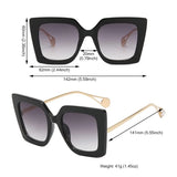 Square Frame Anti Blue Light Oversized Sunglasses