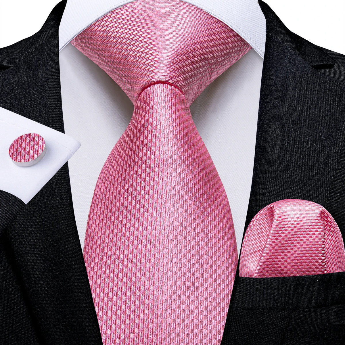 Plaid Classic 8cm Business Pocket Square Cufflinks
