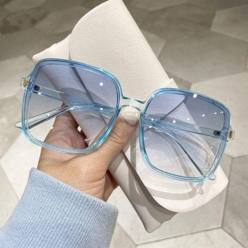 Square Large Transparent Sunglasses