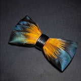 Orange Fashion Handmade Feather Bowtie Suit Accessories