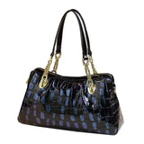 Crocodile Pattern Leather Handbag