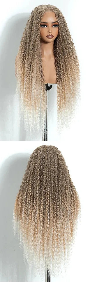 6x4 Curly Wave Synthetic Pre-cut Lace Wig