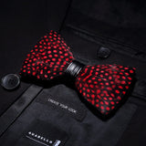Red Fashion Handmade Feather Bowtie Suit Accessories