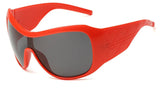 Red Oversized Gradient Sexy Sunglasses